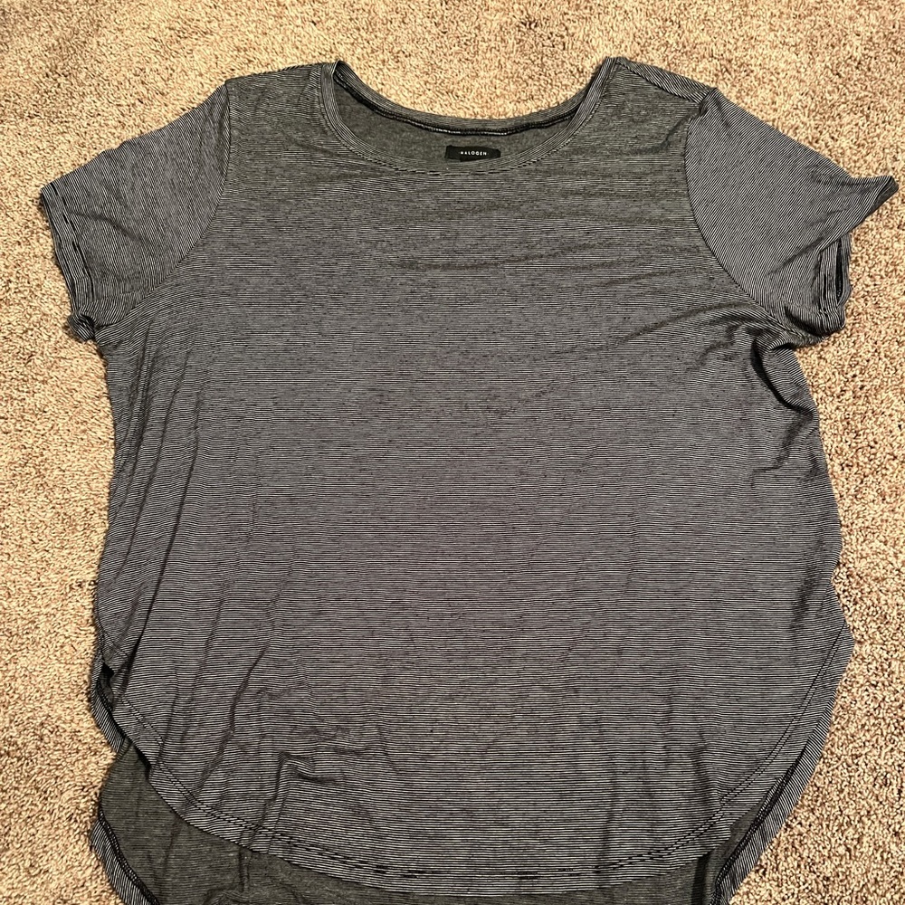 Black and White Pin Stripe Tee